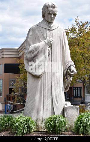 Statue de Noah Webster à West Hartford, Connecticut Banque D'Images