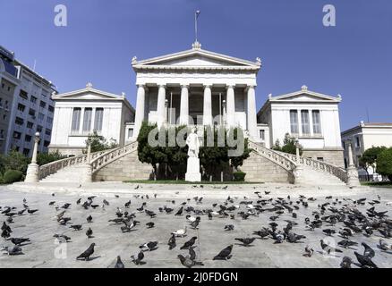 Grèce Bibliothèque nationale bâtiment à Athènes Banque D'Images