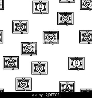 Catégories de genres littéraires classes Vector Seamless Pattern Illustration de Vecteur