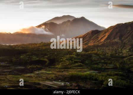 Belle vue sur la vallée de pinggan Banque D'Images