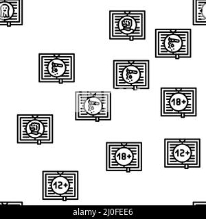 Catégories de genres littéraires classes Vector Seamless Pattern Illustration de Vecteur