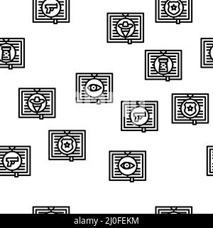 Catégories de genres littéraires classes Vector Seamless Pattern Illustration de Vecteur