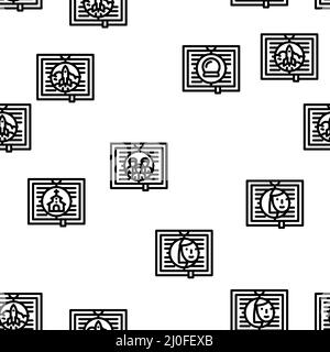 Catégories de genres littéraires classes Vector Seamless Pattern Illustration de Vecteur