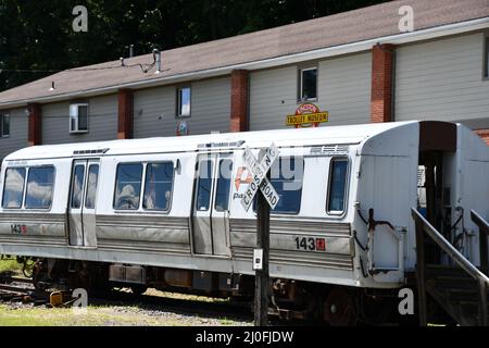Administration portuaire Trans Hudson PA-1 No de voiture 143 au Trolley Museum of New York à Kingston, New York Banque D'Images