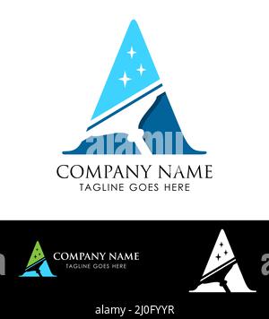 Un ensemble d'illustrations vectorielles de la lettre a du logo du monogramme de nettoyage Illustration de Vecteur