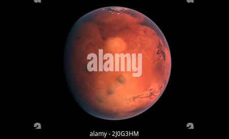 La planète Mars. Des éléments de cette image ont été fournis par la NASA. Banque D'Images