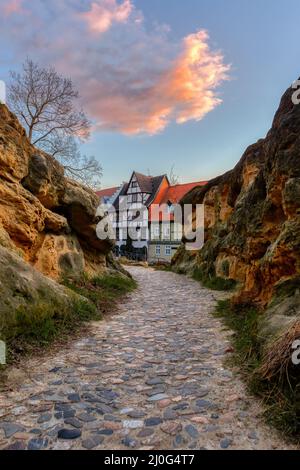 Bilder Impressionen aus der Weltkulturerbestadt Quedlinburg im Harz Banque D'Images