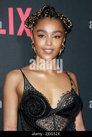 Jasmine Jobson participe à la première mondiale « Top Boy 2 » à Hackney Picturehouse le 11 mars 2022 à Londres, en Angleterre. Banque D'Images