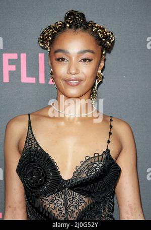 Jasmine Jobson participe à la première mondiale « Top Boy 2 » à Hackney Picturehouse le 11 mars 2022 à Londres, en Angleterre. Banque D'Images