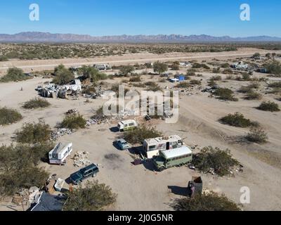 Vue aérienne de la ville de Slab, Californie Banque D'Images