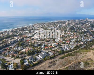 Vue aérienne de la Jolla Hermosa. San Diego, Californie, États-Unis Banque D'Images