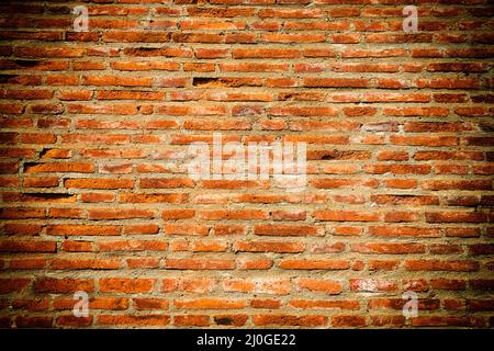 La texture de vieux mur en brique en arrière-plan Banque D'Images
