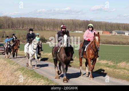 2022 Kiplingcotes Horse Race Banque D'Images