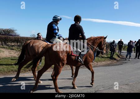 2022 Kiplingcotes Horse Race Banque D'Images