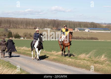 2022 Kiplingcotes Horse Race Banque D'Images