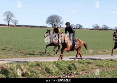 2022 Kiplingcotes Horse Race Banque D'Images