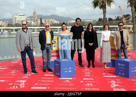 Malaga, Espagne. 19th mars 2022. L'actrice Blanca Suarez au film photocall "El Test" lors de l'édition 25 du Festival du film de Malaga, le 19 mars 2022. Credit: CORMON PRESSE/Alamy Live News Banque D'Images