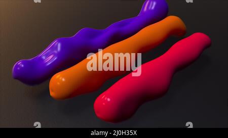 Bandes abstraites extrudées avec courbure Banque D'Images