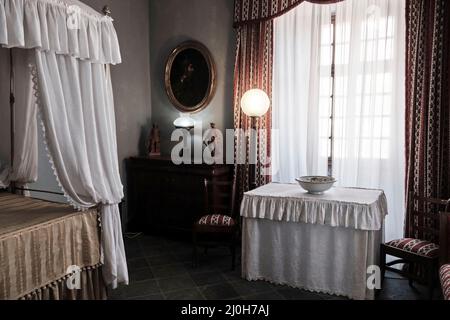 Mars 2022 Sarre Château Royal, Vallée d'Aoste, Italie: Chambre d'hôtes Banque D'Images