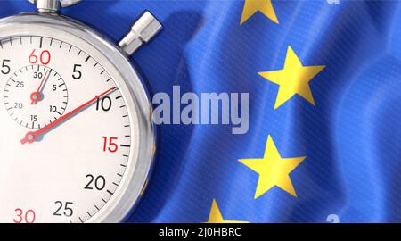 UE - le temps est écoulé Banque D'Images