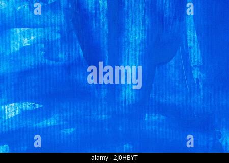 gros plan peint en bleu sur la texture d'arrière-plan du papier Banque D'Images