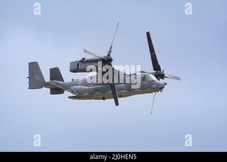 RAF Fairford, Gloucestershire, Royaume-Uni - juillet 15th 2017 : un Boeing CV-22B Osprey tiltrotor de la Force aérienne des États-Unis à la RIAT 2019 Banque D'Images