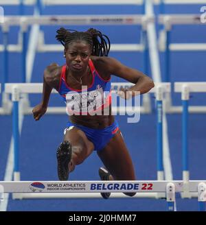 Belgrade, Serbie. 19 mars 2022 Murlen Jean vu en action pendant les Championnats du monde en salle Belgade au Stade Stark Belgrade Serbie le 18 2022 mars Graham Glendinning /Alay Live News Banque D'Images