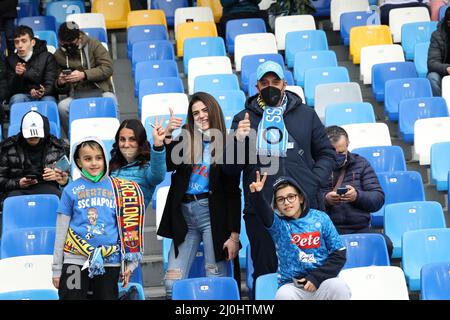 Naples, Campanie, Italie. 19th mars 2022. En photo pendant le match de football italien série a SSC Napoli vs AC Udinese sur Marce 19, 2022 au stade Diego Armando Maradona à Naples. (Image de crédit : © Fabio Sasso/ZUMA Press Wire) Banque D'Images