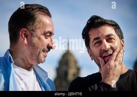 Glasgow, Écosse, Royaume-Uni, mars 19 2022. Cent mars à George Square pour marquer la Journée anti racisme. Crédit sst/alamy nouvelles en direct Banque D'Images