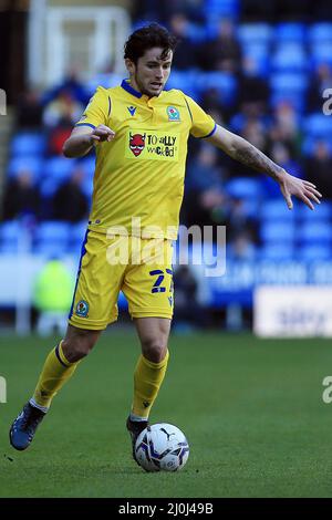 Reading, Royaume-Uni. 19th mars 2022. Lewis Travis de Blackburn Rovers en action pendant le match. EFL Skybet Championship Match, Reading v Blackburn Rovers au Select car Leasing Stadium à Reading le samedi 19th mars 2022. Cette image ne peut être utilisée qu'à des fins éditoriales. Utilisation éditoriale uniquement, licence requise pour une utilisation commerciale. Aucune utilisation dans les Paris, les jeux ou les publications d'un seul club/ligue/joueur. photo par Steffan Bowen/Andrew Orchard sports photographie/Alay Live news crédit: Andrew Orchard sports photographie/Alay Live News Banque D'Images