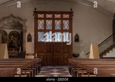 Felanitx, Espagne; mars 11 2022 : intérieur de l'église paroissiale de Sant Miquel, dans la ville majorquine de Felanitx, Espagne Banque D'Images