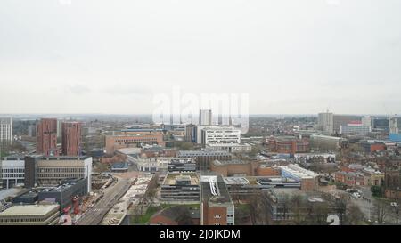 Vue panoramique du centre-ville de Coventry Banque D'Images