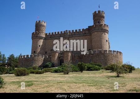 Château de Manzanares el Real, Espagne Banque D'Images