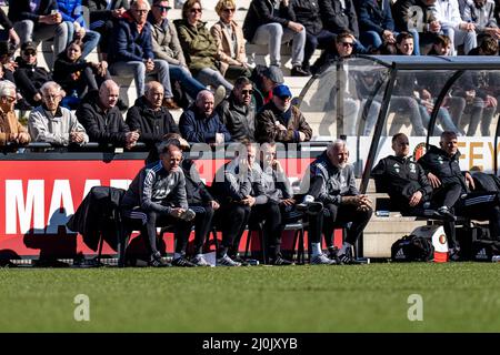 Rotterdam - entraîneur Sipke Hulshoff de Feyenoord O21 lors du match entre Feyenoord O21 et NEC O21 à Nieuw Varkenoord le 19 mars 2022 à Rotterdam, pays-Bas. (Box to Box Pictures/Yannick Verhoeven) Banque D'Images