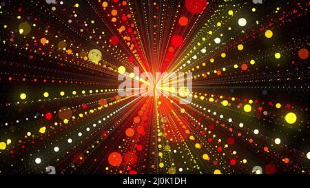 Explosion de particules rondes brillantes Banque D'Images