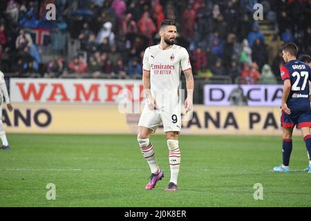 Unipol Domus, Cagliari, Italie, 19 mars 2022, Oliver Giroud de l'AC Milan pendant Cagliari Calcio vs AC Milan - italie football série A match Banque D'Images