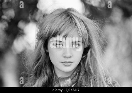 Lysette Anthony, actrice britannique, âgée de 17 ans, octobre 1980. Banque D'Images