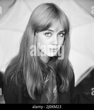 Lysette Anthony, actrice britannique, âgée de 17 ans, octobre 1980. Banque D'Images