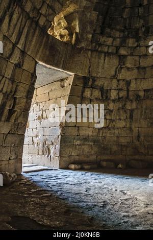 Tombeau d'Agamemnon, Micenae, Grèce Banque D'Images