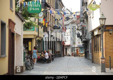 Klappergasse à Alt-Sachsenhausen, Francfort, Hesse, Allemagne Banque D'Images