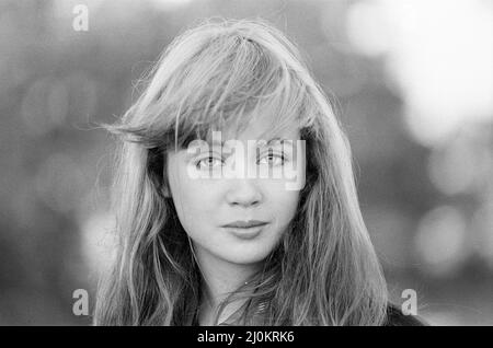 Lysette Anthony, actrice britannique, âgée de 17 ans, octobre 1980. Banque D'Images