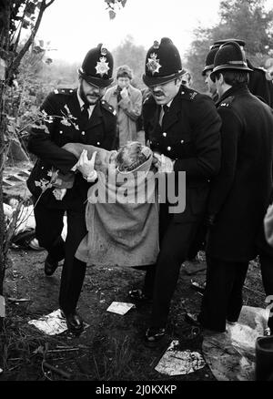 Manifestation de paix au camp de paix des femmes de Greenham Common à la RAF Greenham Common. 28th mai 1982. Banque D'Images