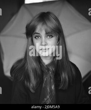 Lysette Anthony, actrice britannique, âgée de 17 ans, octobre 1980. Banque D'Images