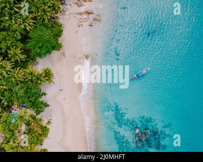 Banana Beach, Phuket, Thaïlande, Une belle plage tropicale avec des palmiers sur l'île de Phuket, Thaïlande, Banana Beach situé à CH Banque D'Images