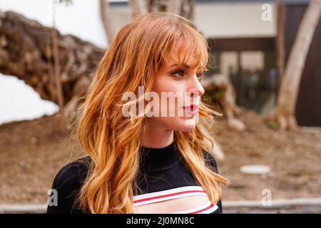 Malaga, Espagne. 19th mars 2022. L'actrice Maggie Civantos participe au Photocall de la présentation de 'El Juego' pendant 25 'Festival de Malaga en Espagne. Crédit : SOPA Images Limited/Alamy Live News Banque D'Images