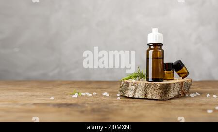 Préparation avec produits de relaxation spa Banque D'Images
