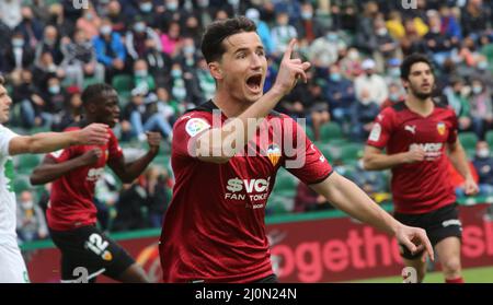 Alicante, Espagne. 19th mars 2022. La Liga Spanish la Liga football Match Elche vs Valencia au stade Manuel Martinez Valero, Elche, Alicante, 19 mars 2022. 900/Cormon Press Credit: CORMON PRESS/Alay Live News Banque D'Images