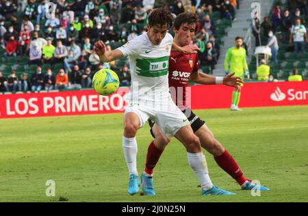 Alicante, Espagne. 19th mars 2022. La Liga Spanish la Liga football Match Elche vs Valencia au stade Manuel Martinez Valero, Elche, Alicante, 19 mars 2022. 900/Cormon Press Credit: CORMON PRESS/Alay Live News Banque D'Images