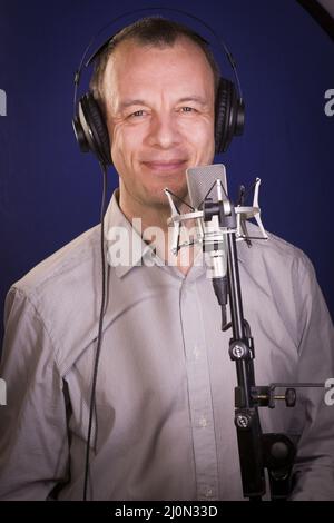 VoiceOver artiste acteur vocal studio Banque D'Images