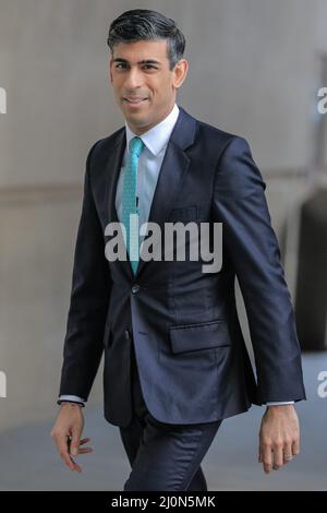 Londres, Royaume-Uni. 20th mars 2022. Rishi Sunak MP, chancelier de l’Échiquier à la BBC pour une interview ce matin. Credit: Imagetraceur/Alamy Live News Banque D'Images